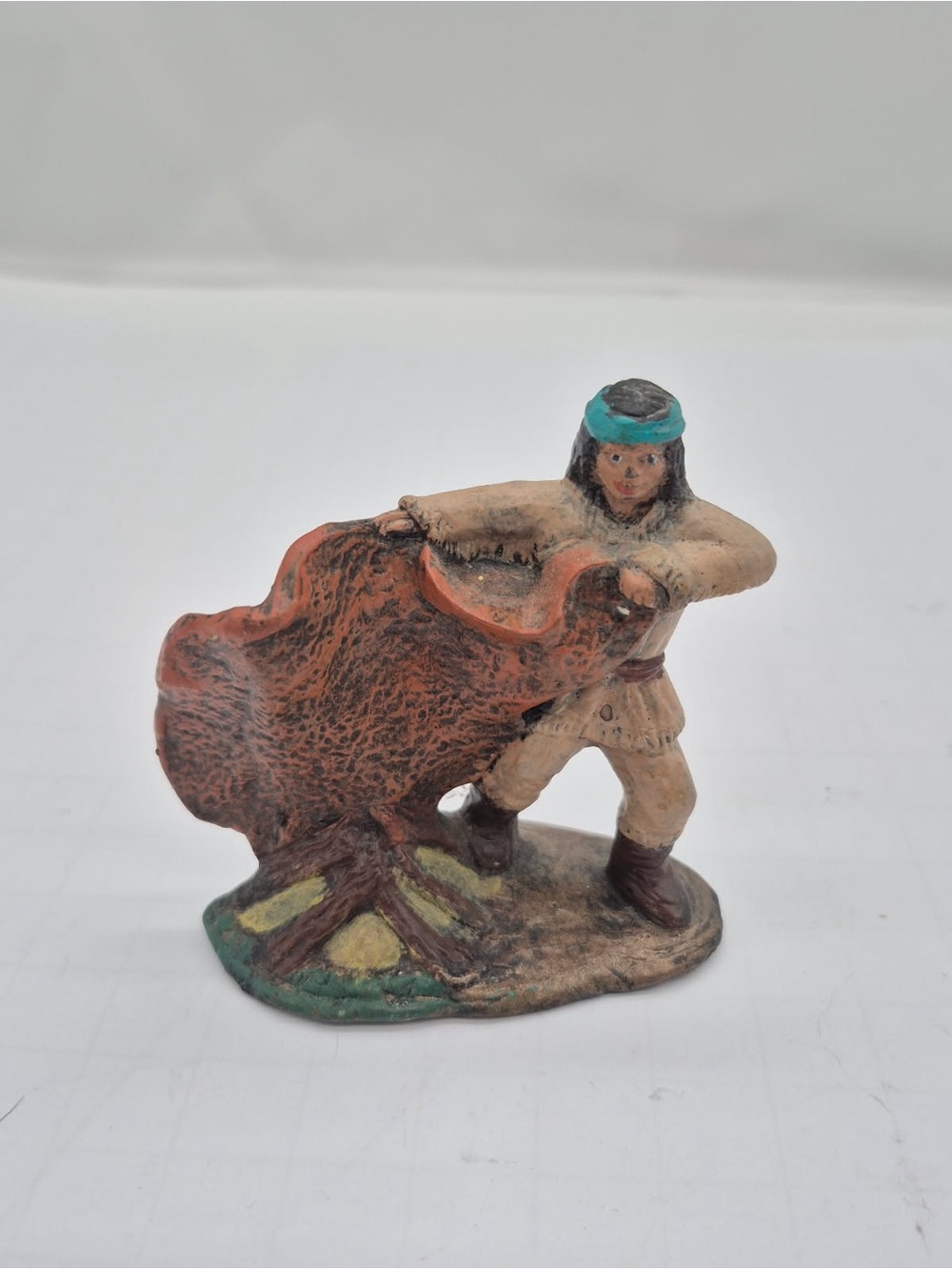 Vintage Native American Indian Painted Ceramic Figure 3 in